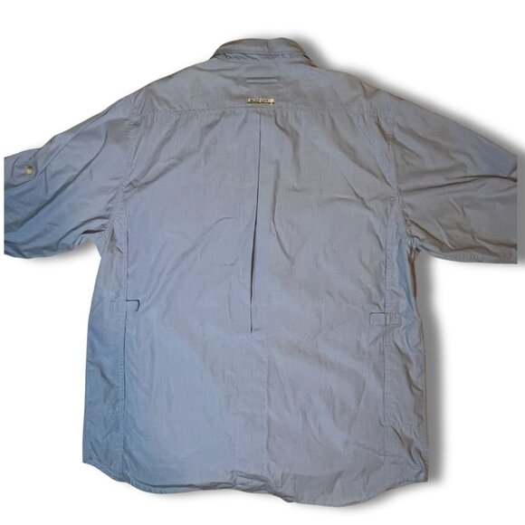 Exofficio Buzz Off Long-Sleeve Button-Up Shirt L Insect Repellent Lightweight Bl - Picture 3 of 7